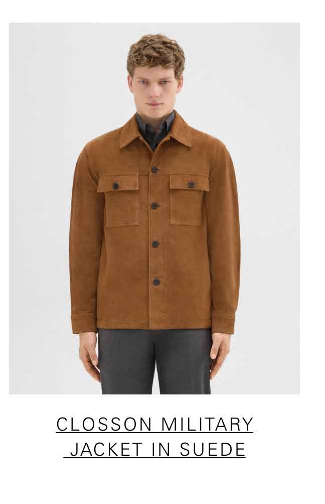 Closson Military Jacket in Suede