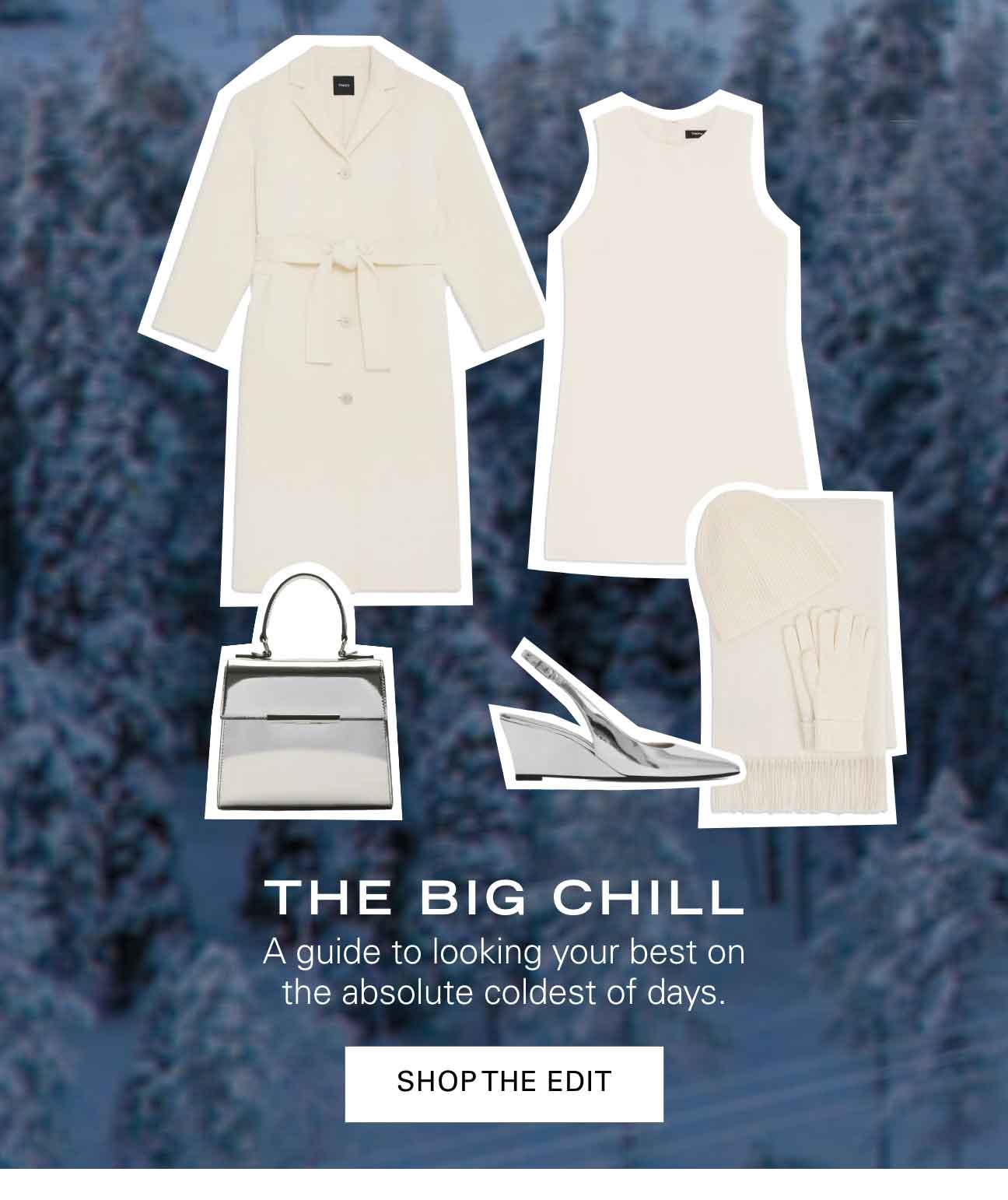 THE BIG CHILL A guide to looking your best on the absolute coldest of days. SHOP THE EDIT