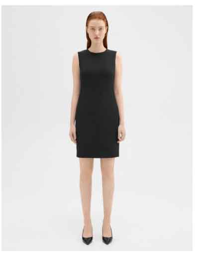 Sleeveless Fitted Dress in Good Wool