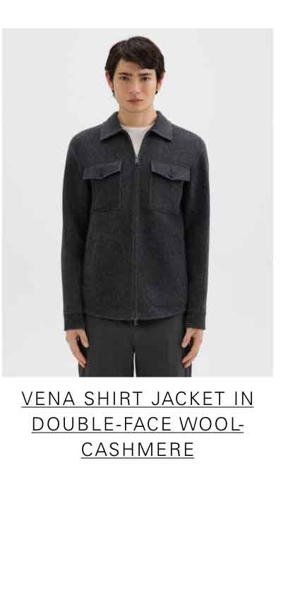 Vena Shirt Jacket in Double-Face Wool-Cashmere