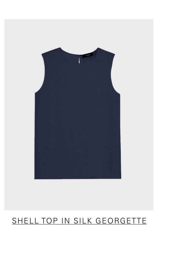 Shell Top in Silk Georgette