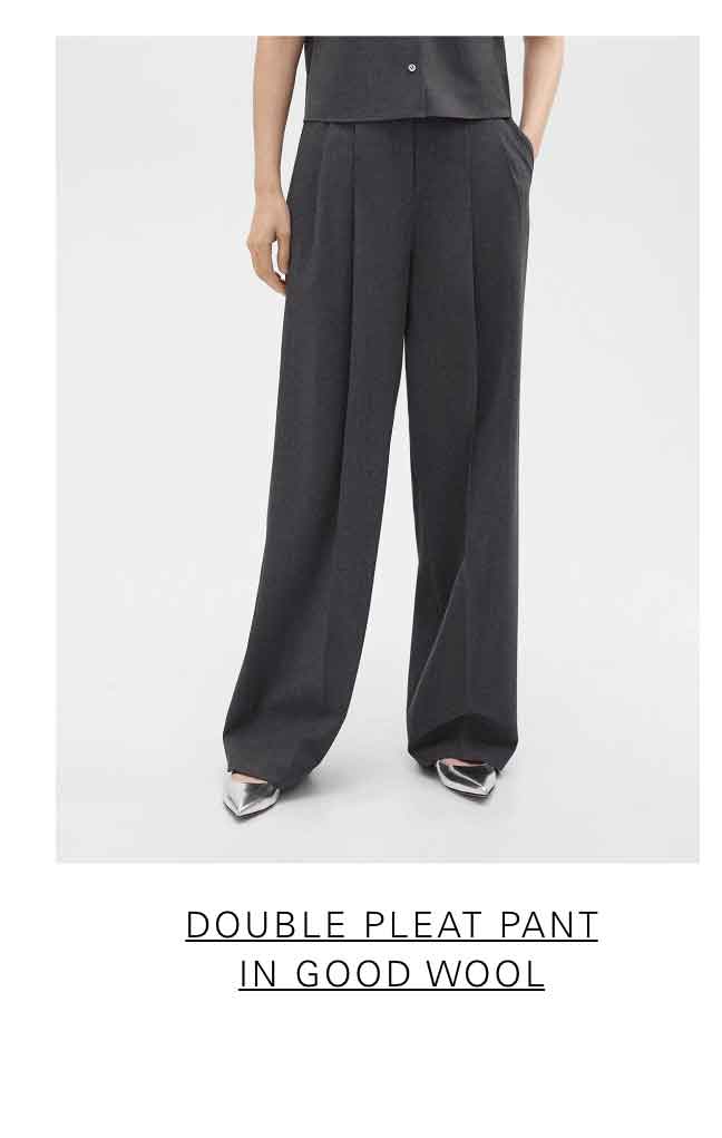 Double Pleat Pant in Good Wool