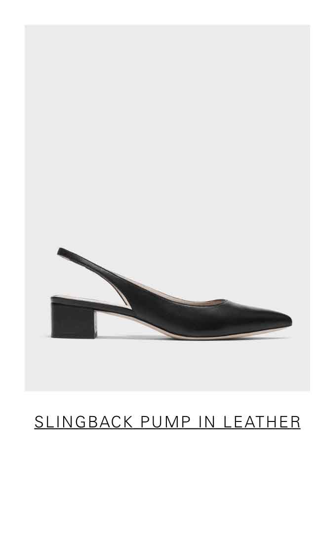 Slingback Pump in Leather