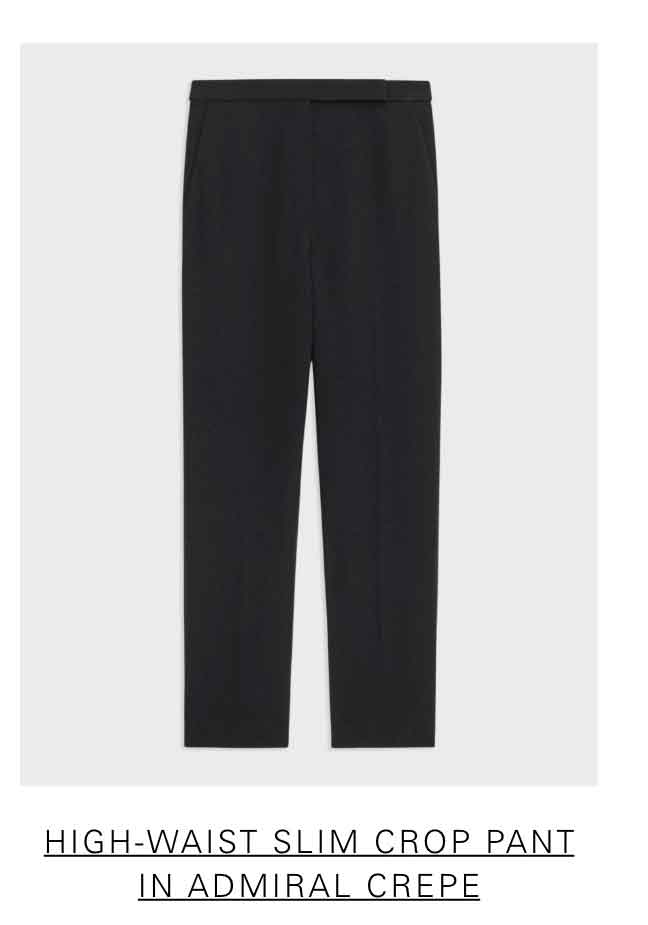 High-Waist Slim Crop Pant in Admiral Crepe