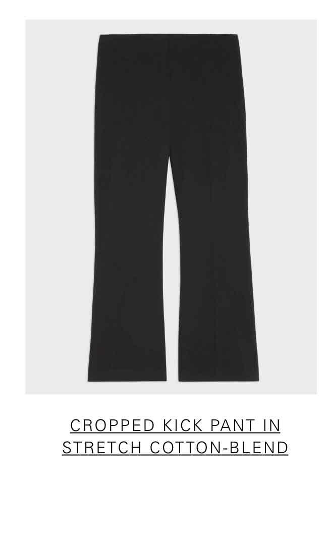 Cropped Kick Pant in Stretch Cotton-Blend