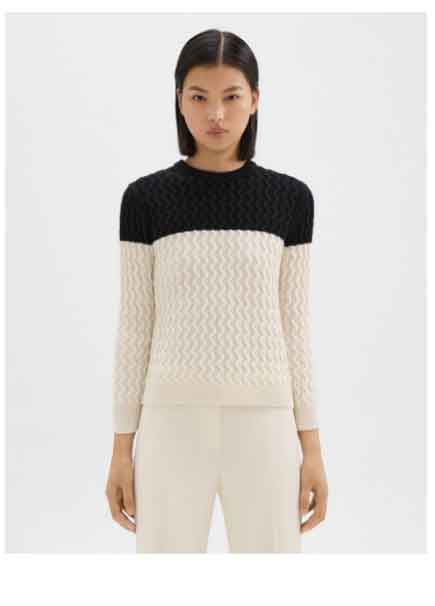 Cable Knit Sweater in Cashmere