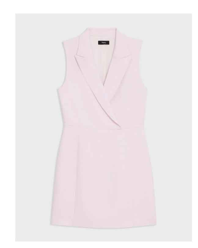 Peak Lapel Mini Dress in Admiral Crepe