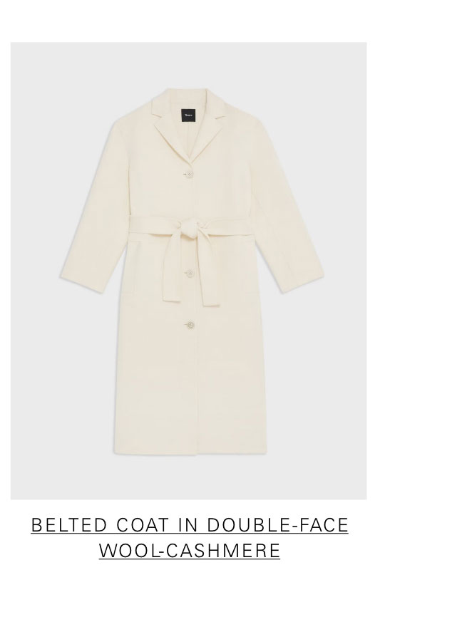 Belted Coat in Double Face Wool Cashmere