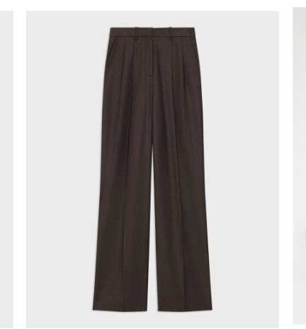 Double Pleat Pant in Sleek Flannel