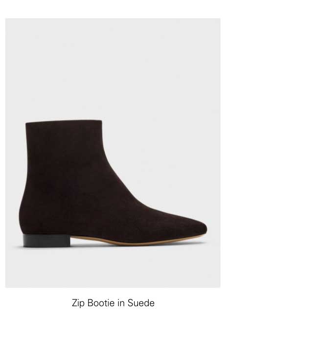 Zip Bootie in Suede