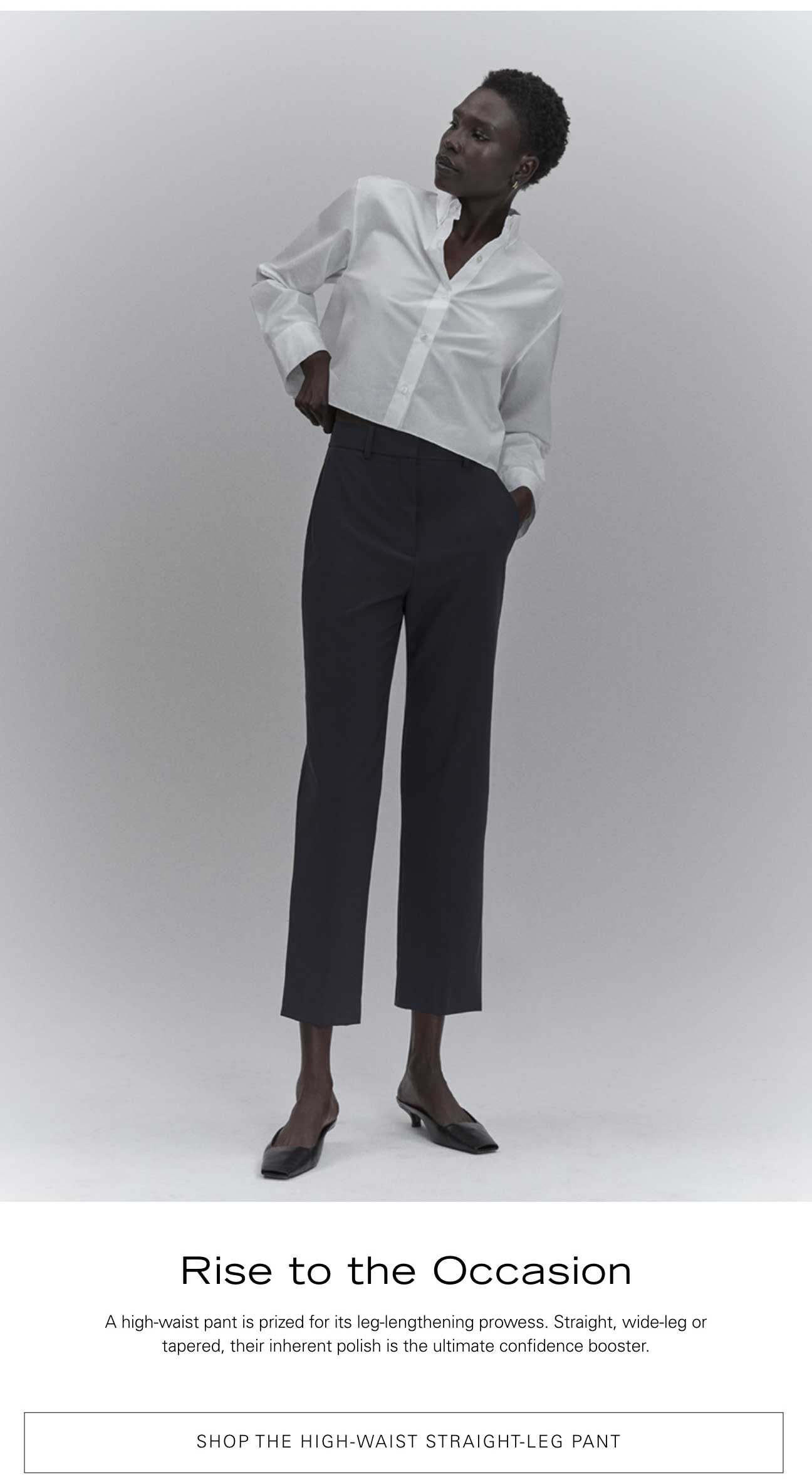 Shop The High Waist Straight Leg Pant