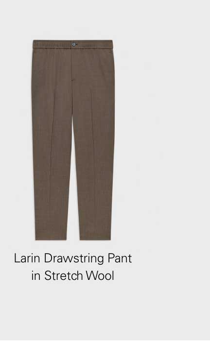 Larin Drawstring Pant in Stretch Wool