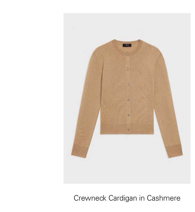 Crewneck Cardigan in Cashmere