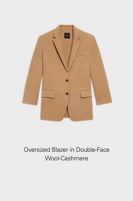 Oversized Blazer in Double-Face Wool-Cashmere