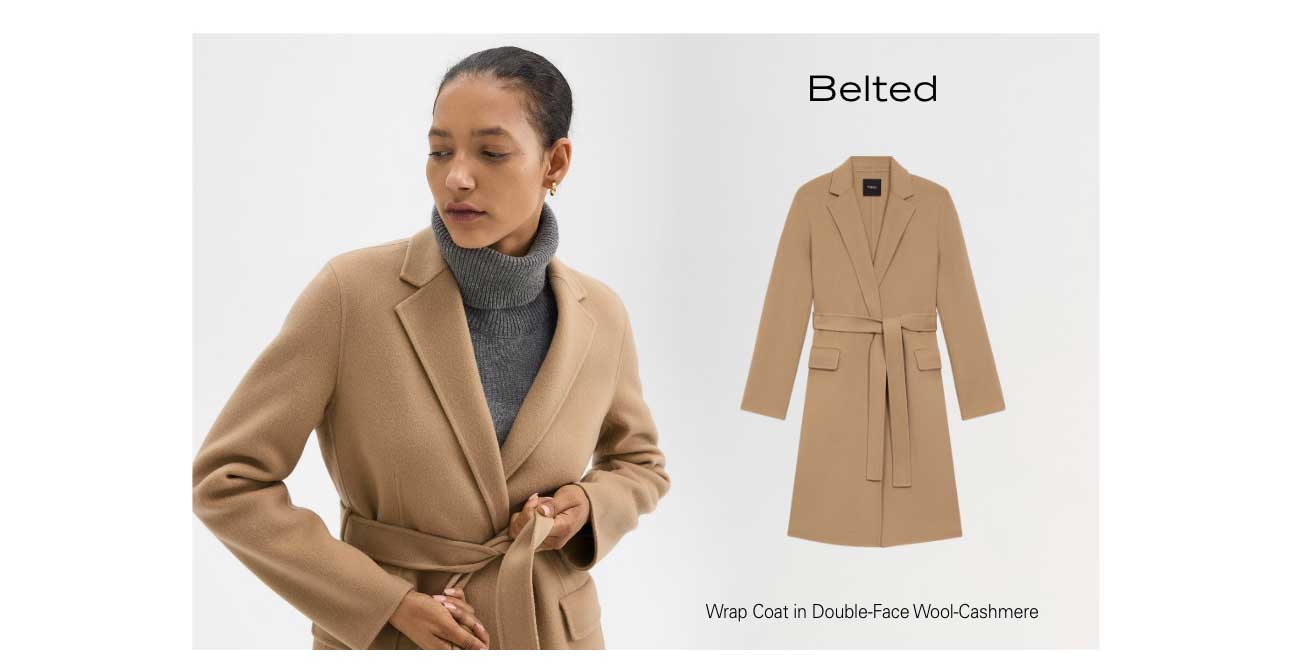 Wrap Coat in Double-Face Wool-Cashmere