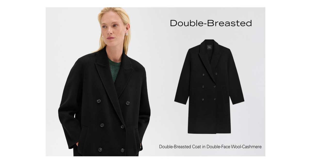 Double-Breasted Coat in Double-Face Wool-Cashmere