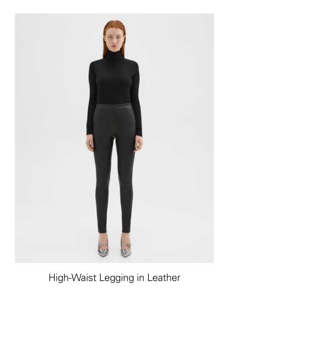 High-Waist Legging in Leather