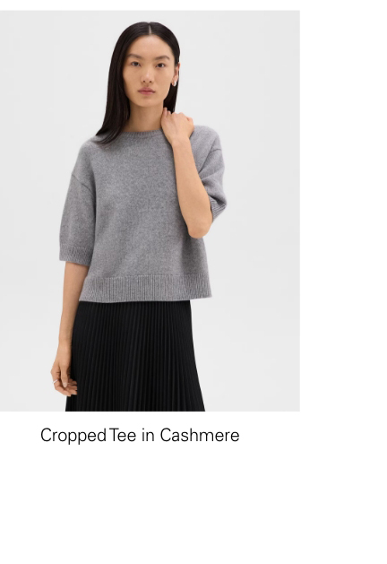 Cropped Tee in Cashmere