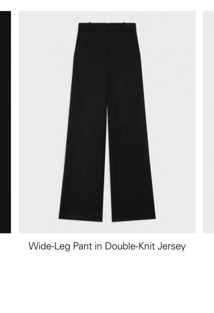 Wide-Leg Pant in Double-Knit Jersey