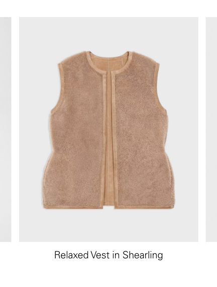 Relaxed Vest in Shearling