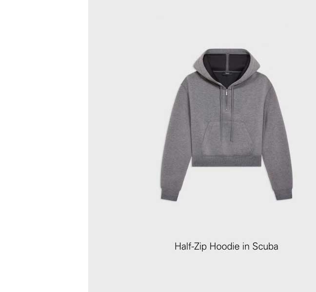 Half-Zip Hoodie in Scuba