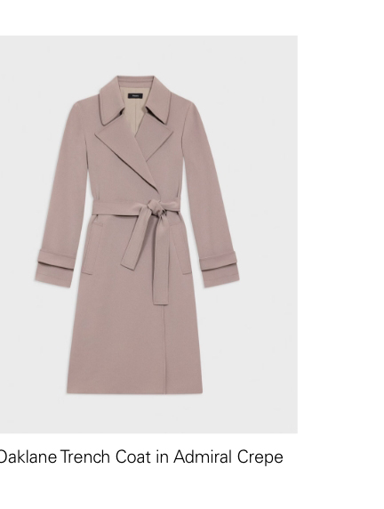 Oaklane Trench Coat in Admiral Crepe