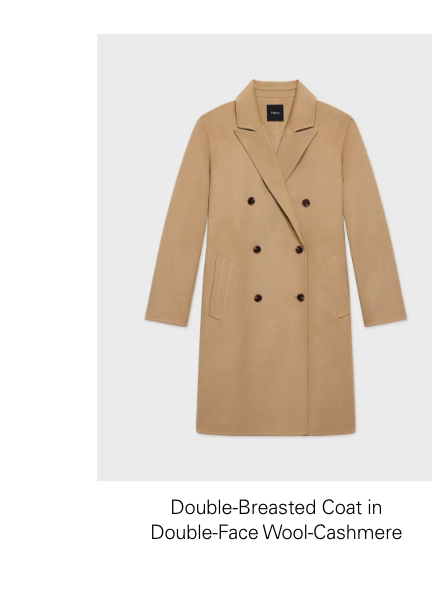 Double-Breasted Coat in Double-Face Wool-Cashmere