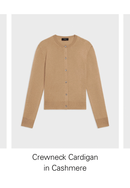 Crewneck Cardigan in Cashmere