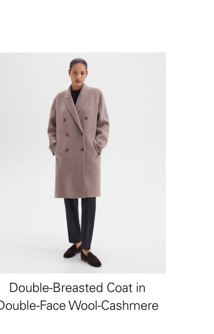 Double-Breasted Coat in Double-Face Wool-Cashmere