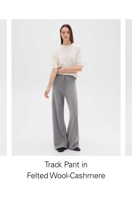 Track Pant in Felted Wool-Cashmere