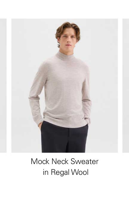 Mock Neck Sweater in Regal Wool