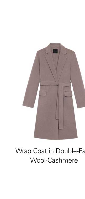 Wrap Coat in Double-Face Wool-Cashmere