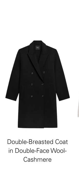 Double-Breasted Coat in Double-Face Wool-Cashmere