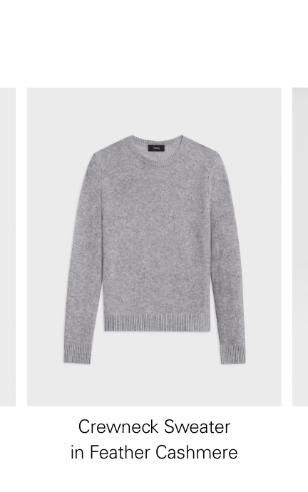 Crewneck Sweater in Feather Cashmere