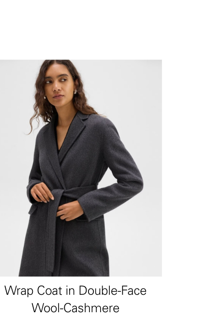 Wrap Coat in Double-Face Wool-Cashmere