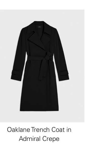 Oaklane Trench Coat in Admiral Crepe