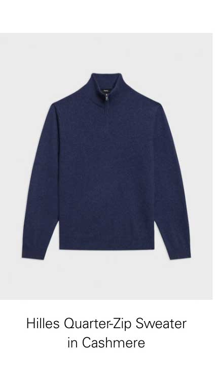 Hilles Quarter-Zip Sweater in Cashmere