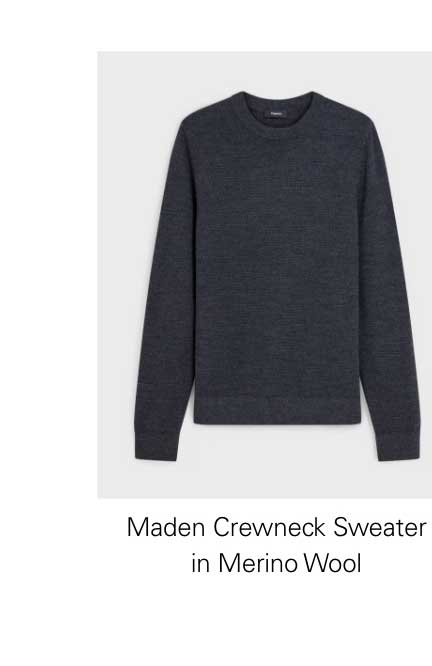 Maden Crewneck Sweater in Merino Wool