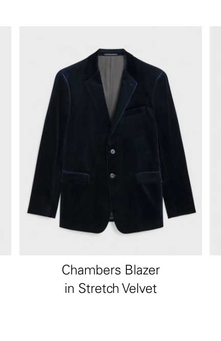 Chambers Blazer in Stretch Velvet