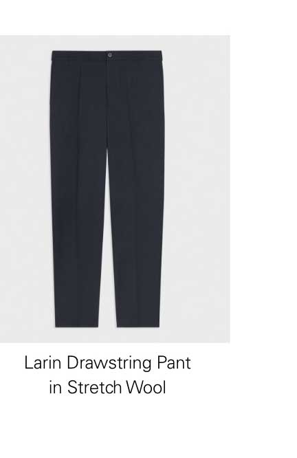 Larin Drawstring Pant in Stretch Wool