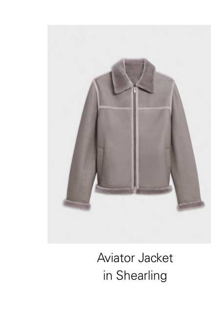 Aviator Jacket in Shearling