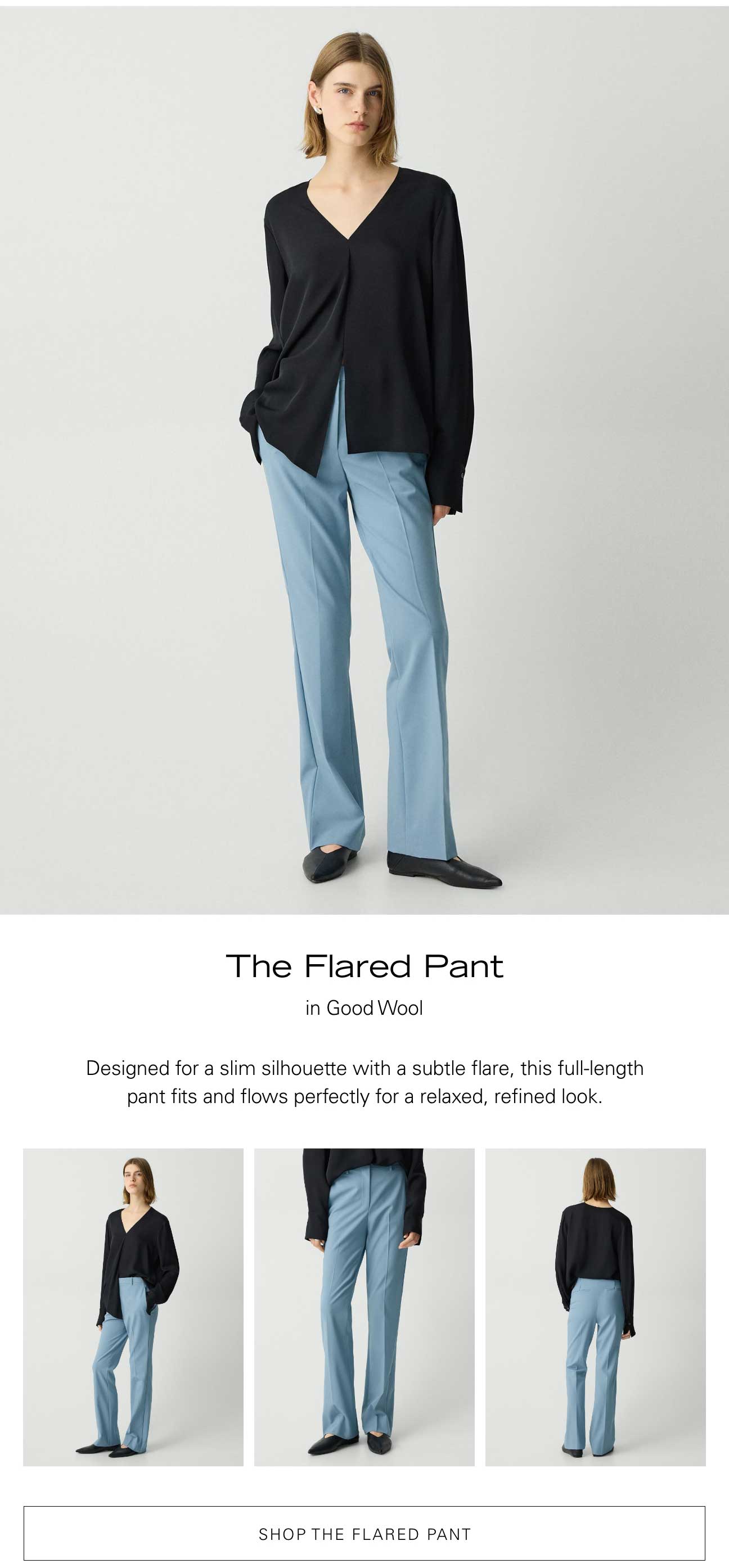 Flared Pant in Good Wool