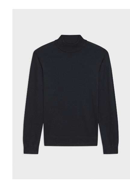 Mock Neck Sweater in Regal Wool