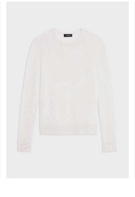 Crewneck Sweater in Feather Cashmere