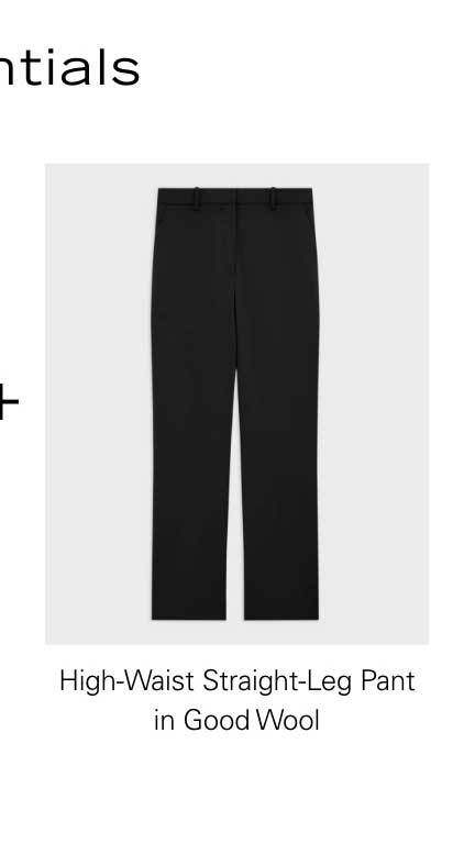 High-Waist Straight-Leg Pant in Good Wool