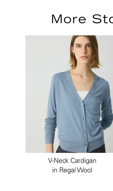 V-Neck Cardigan in Regal Wool