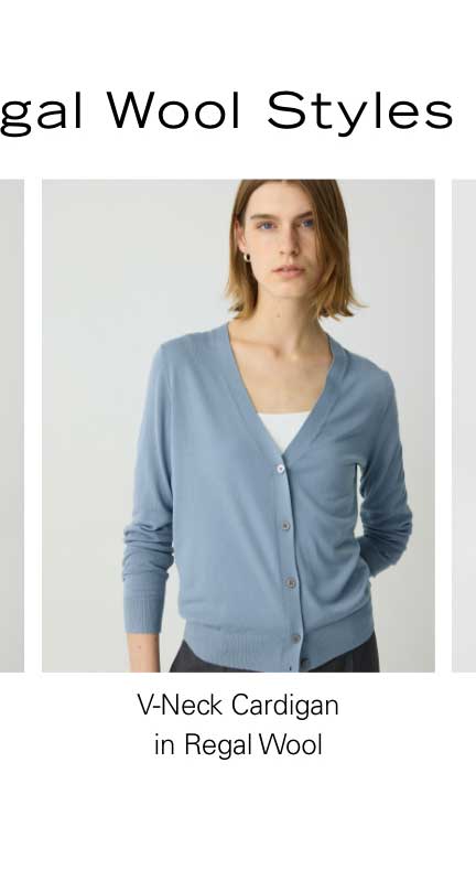 V-Neck Cardigan in Regal Wool