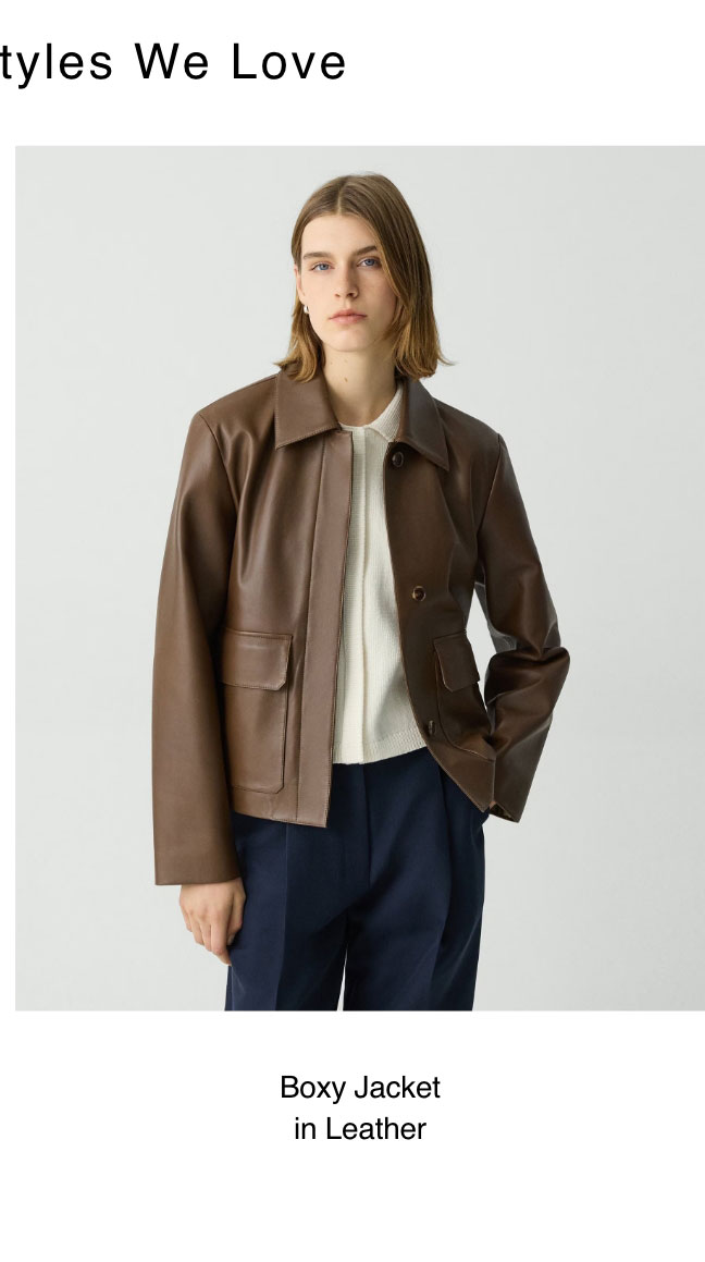 Boxy Jacket in Leather