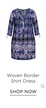 Shop the Woven Border Shirt Dress