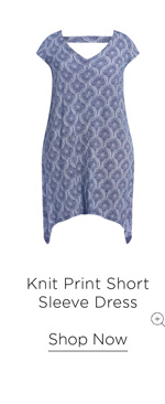 Shop the Knit Print Short Sleeve Dress